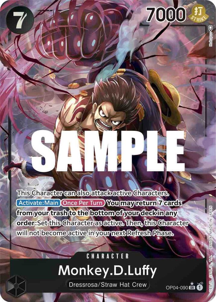 Monkey.D.Luffy OP04-090 (Kingdoms of Intrigue)  - Alternate Art Foil
