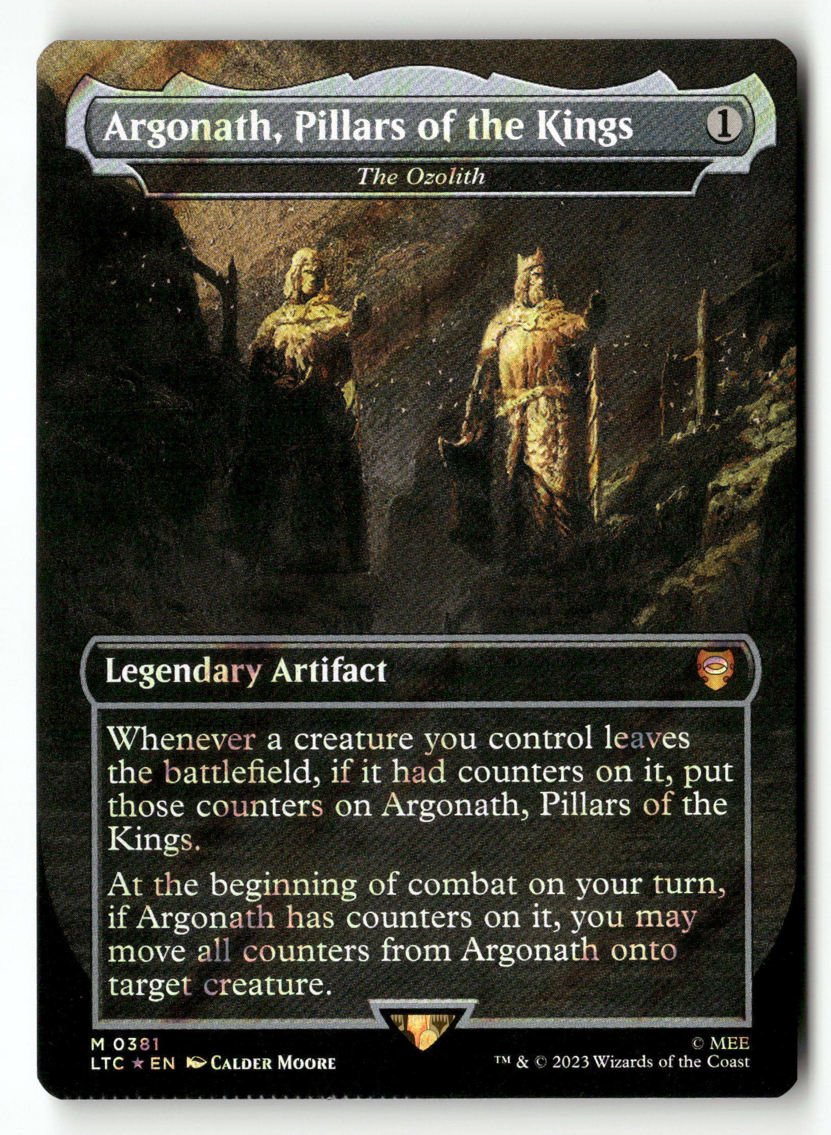 MTG: LOTR: 381 Argonath, Pillars of the Kings - The Ozolith (Surge Foil) M NM