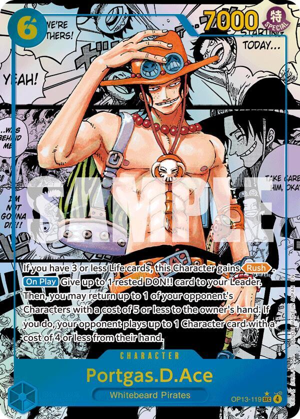 Portgas.D.Ace OP13-119 (Carrying On His Will)  - Manga Foil