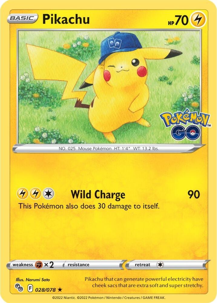 Pikachu 028/078 (Pokemon GO)  - Holofoil