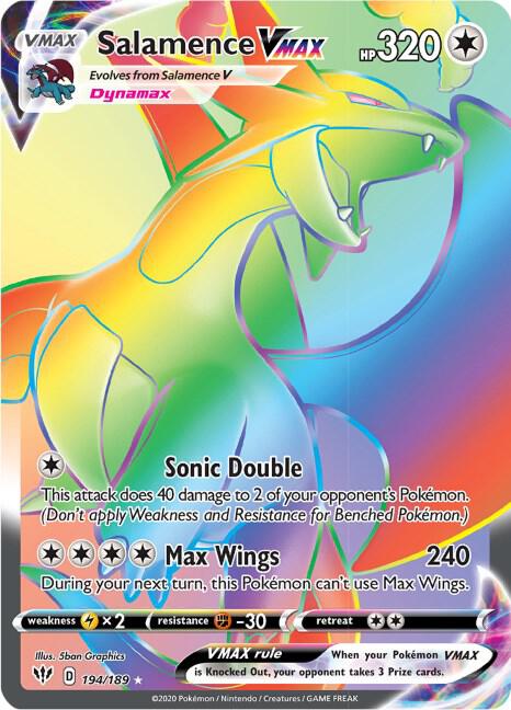 Salamence VMAX Secret 194/189 (SWSH03: Darkness Ablaze)  - Holofoil