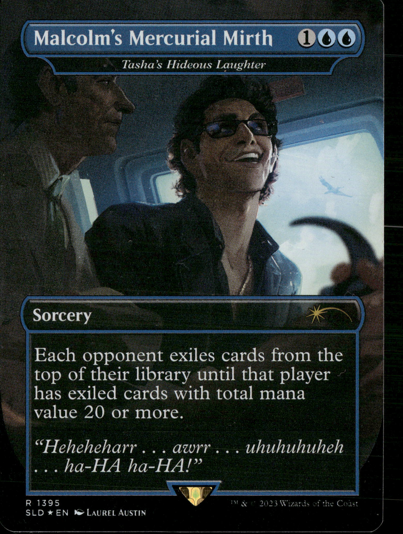 Magic The Gathering Secret Lair Drop Series 1395 Malcolm's Mercurial Mirth - Tasha's Hideous Laughter (Rainbow Foil) R NM