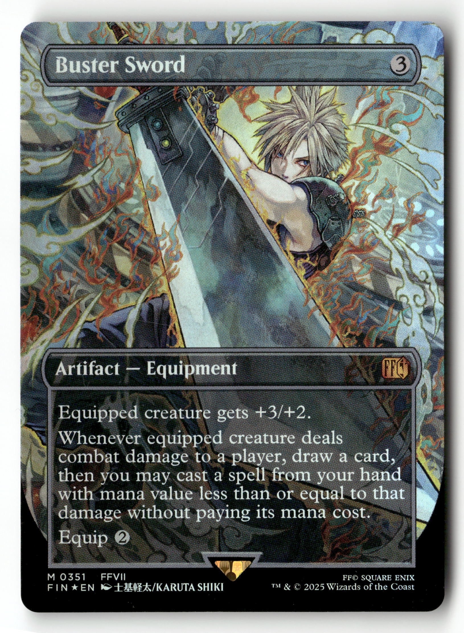 MTG FINAL FANTASY 351 Buster Sword (Borderless) M NM Foil