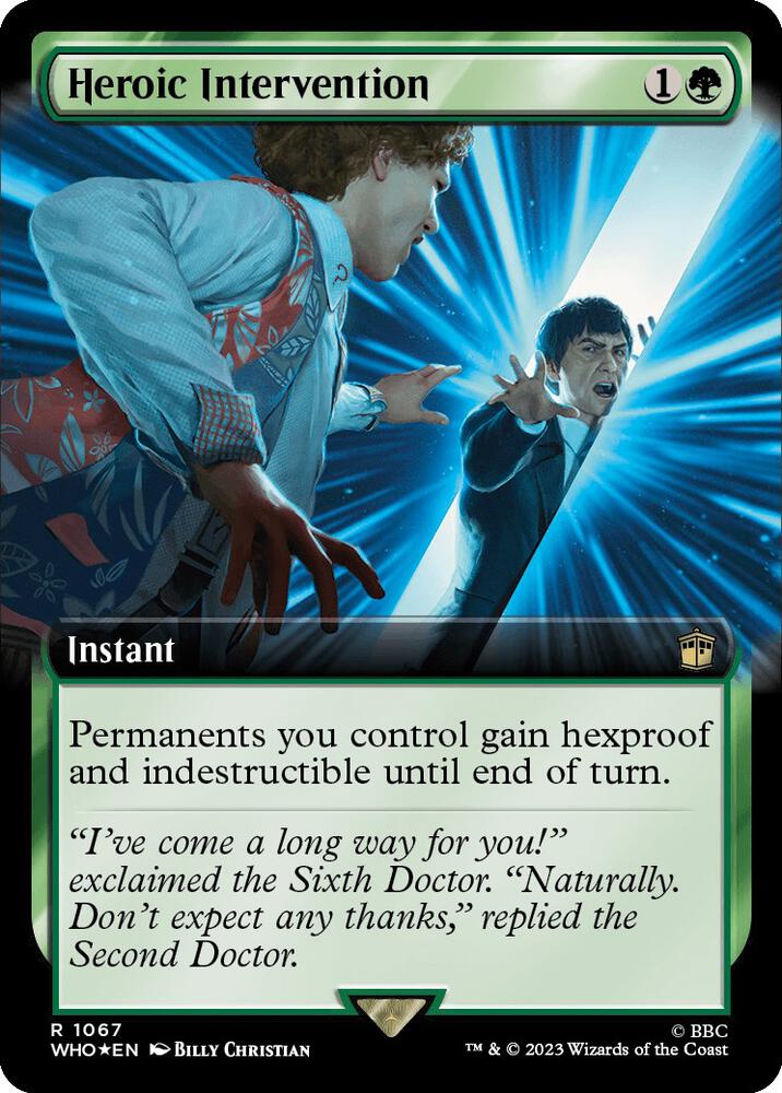 Heroic Intervention 1067/331 (Universes Beyond: Doctor Who)  - Extended Art Surge Foil