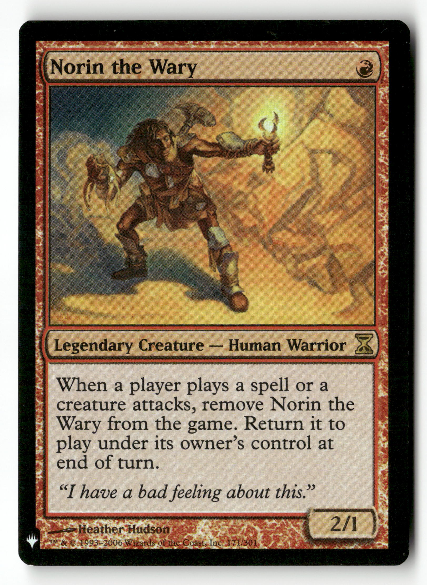 Magic The Gathering Time Spiral 171 Norin the Wary R NM