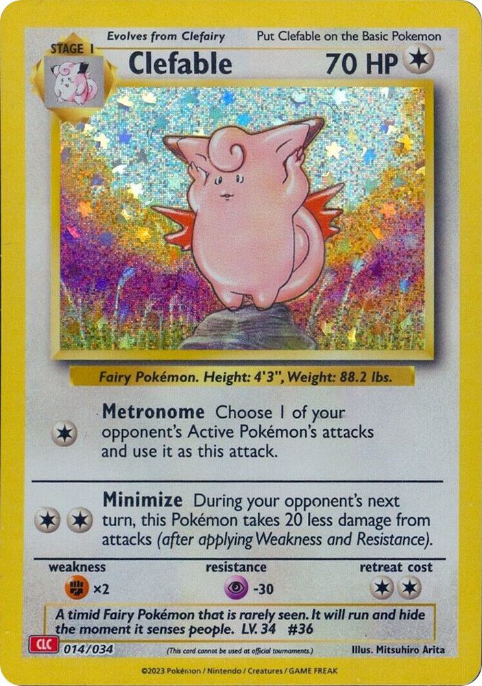 Clefable 014/034 (Trading Card Game Classic)  - Holofoil