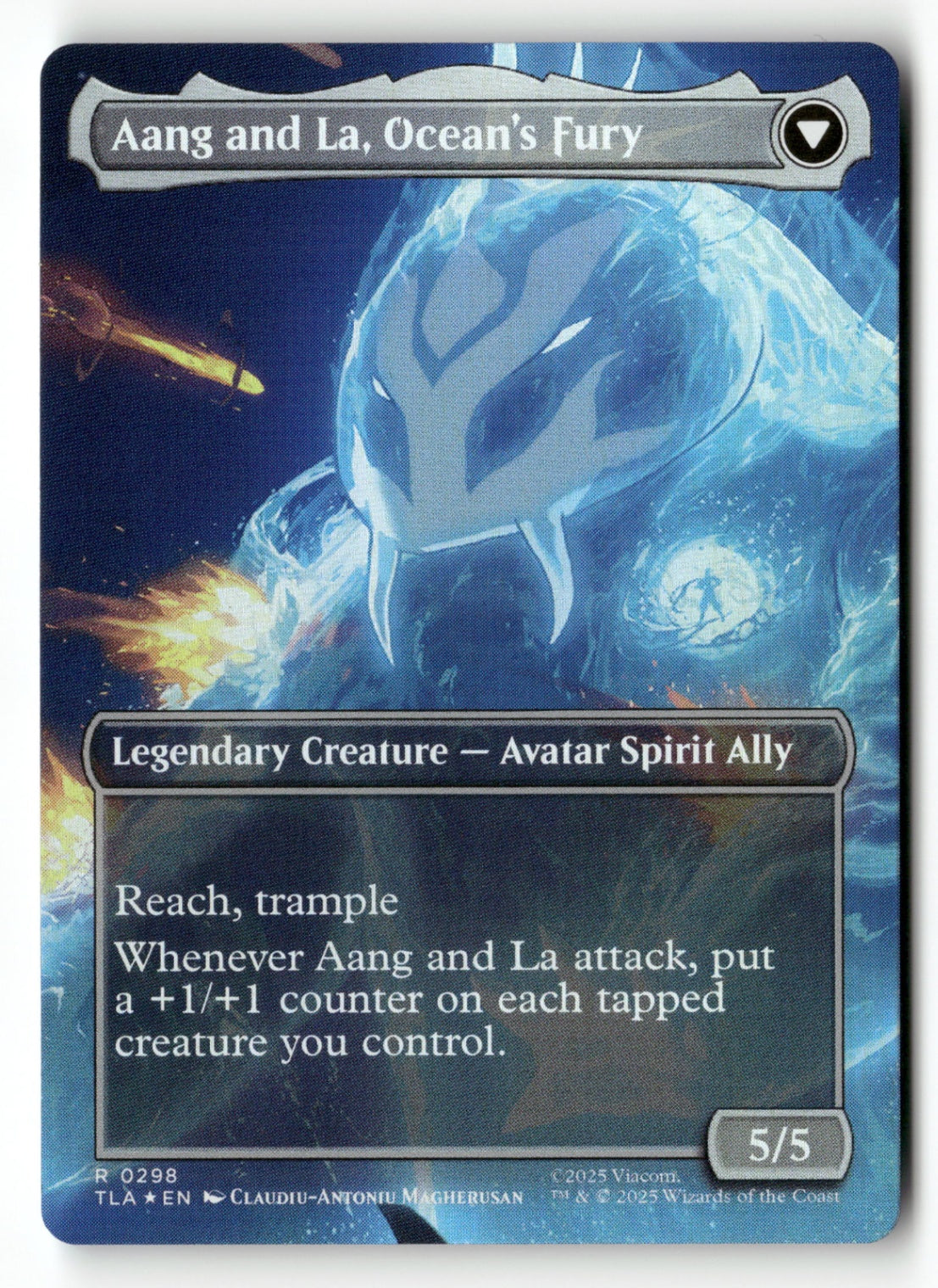MTGAvatar: The Last Airbender 298 Aang, Swift Savior ((Borderless) R Foil NM (Back)
