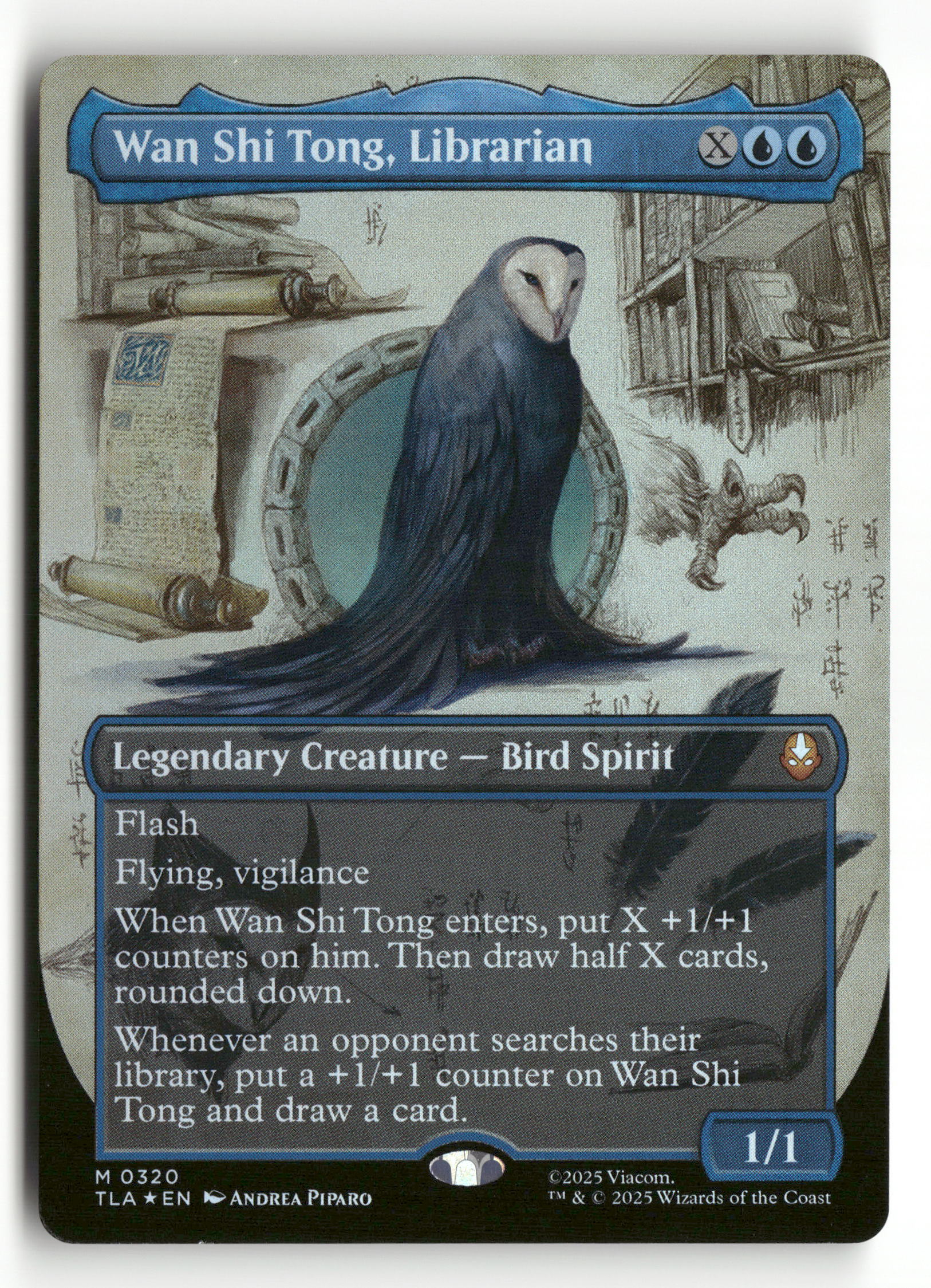 MTG Avatar: The Last Airbender 320 Wan Shi Tong, Librarian (Borderless) M Foil