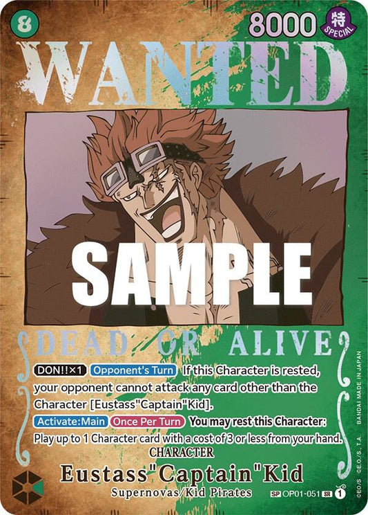 Eustass"Captain"Kid (Wanted) OP01-051 (Pillars of Strength)  - Special Foil