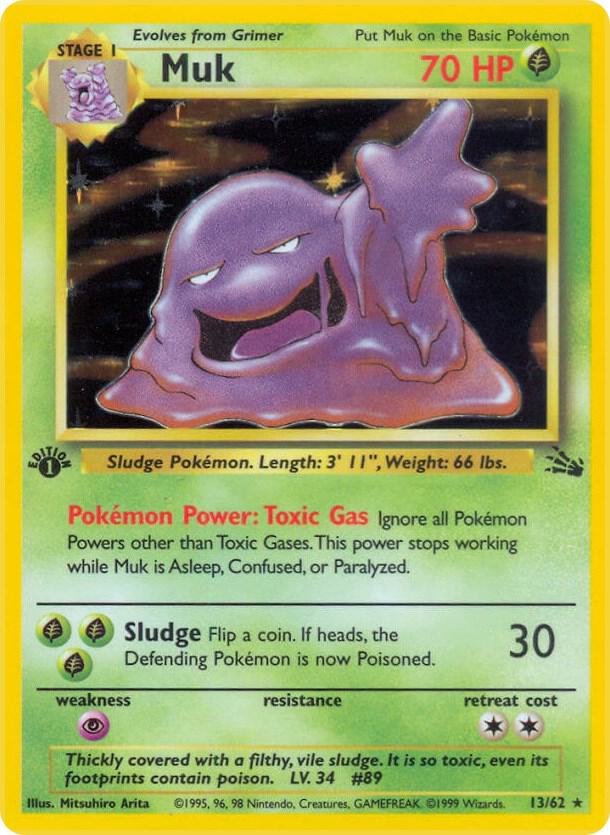 Muk 13/62 (Fossil)  - 1st Edition Holofoil