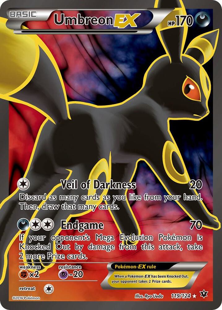 Umbreon EX 119/124 (XY - Fates Collide)  - Holofoil
