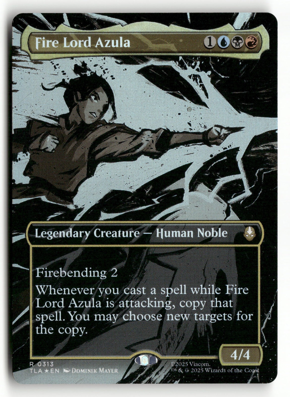 MTG Avatar: The Last Airbender 313 Fire Lord Azula (0313) (Borderless) R Foil