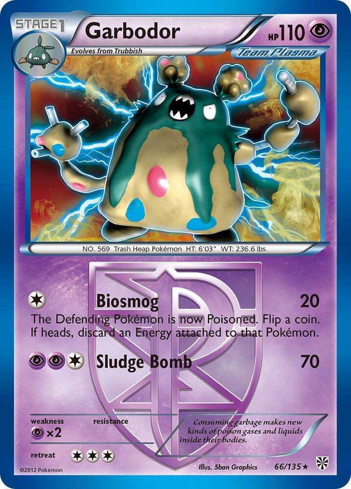 Garbodor Team Plasma 66/135 (Plasma Storm)  - Holofoil