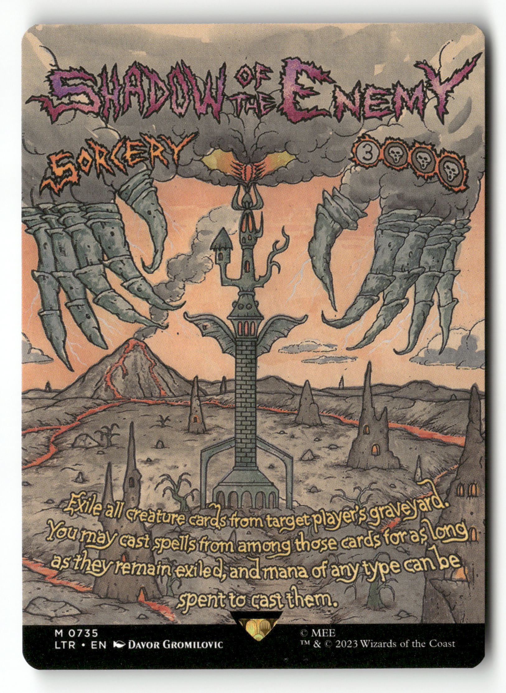 MTG: The Lord of the Rings: 735 Shadow of the Enemy (Borderless Poster) M NM