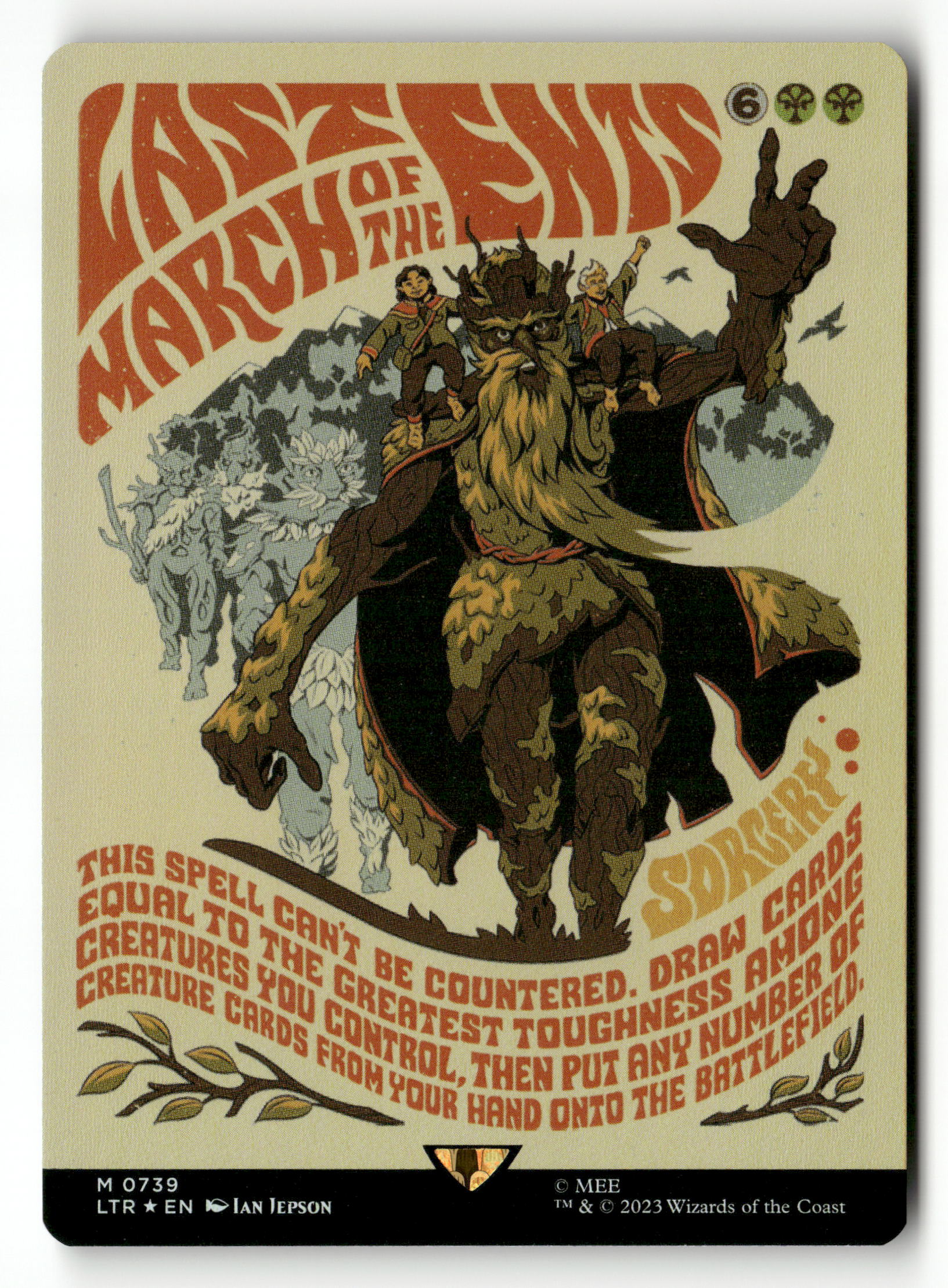 MTG: The Lord of the Rings: 739 Last March of the Ents (Borderless Poster)  Foil