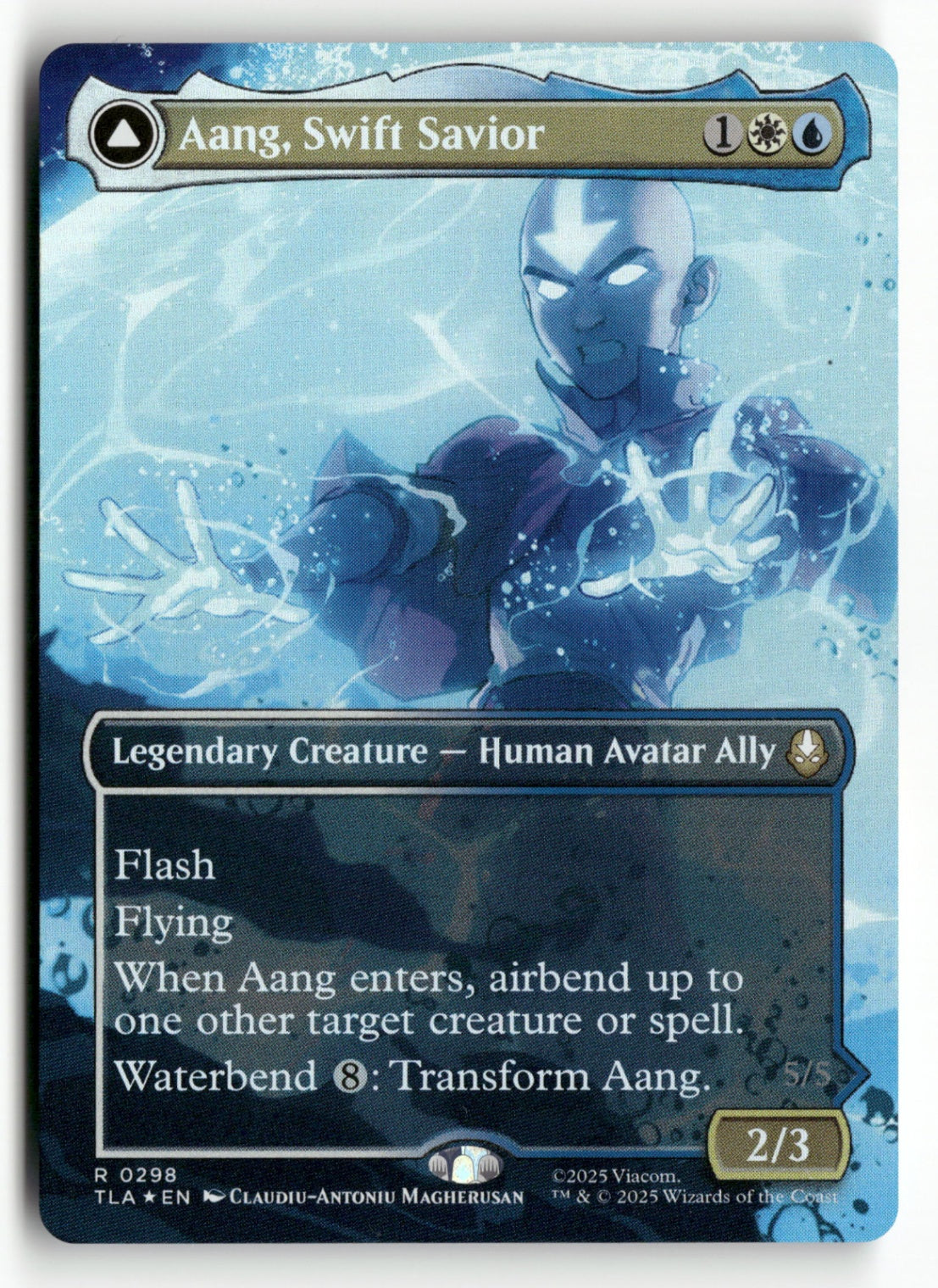 MTGAvatar: The Last Airbender 298 Aang, Swift Savior ((Borderless) R Foil NM