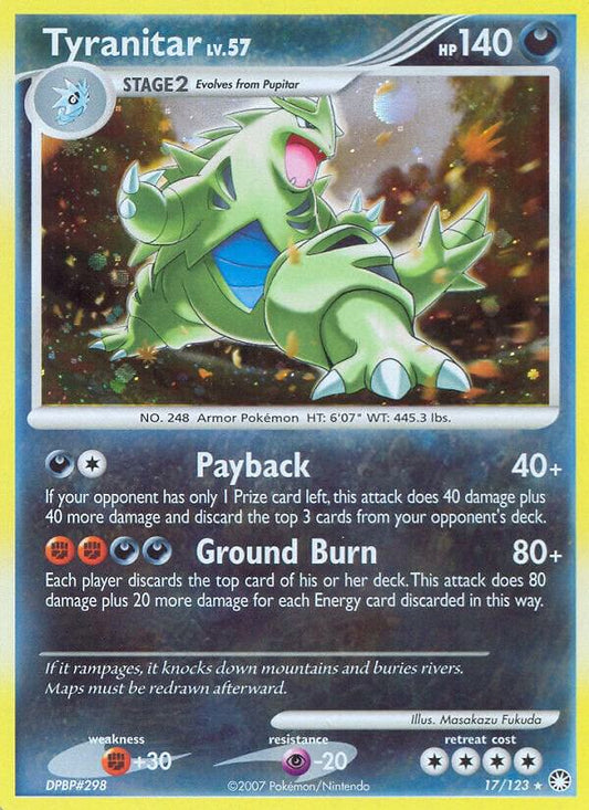Tyranitar 17/123 (Mysterious Treasures)  - Holofoil