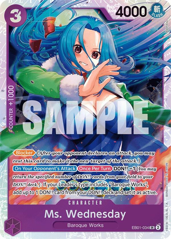 Ms. Wednesday EB01-034 (Extra Booster: Memorial Collection)  - Foil