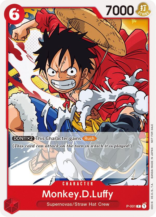 Monkey.D.Luffy (Super Pre Release Participant) P-001 (One Piece Promotion Cards) 