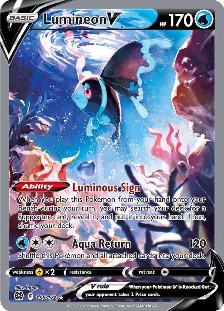 Lumineon V 156/172 (SWSH09: Brilliant Stars)  - Holofoil