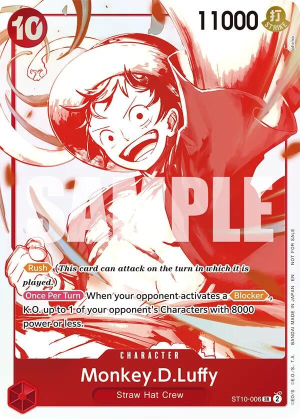 Monkey.D.Luffy (3rd Anniversary Treasure Campaign Pack) ST10-006 (One Piece Promotion Cards)  - Foil