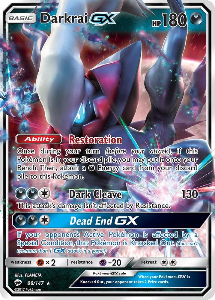 Darkrai GX 88/147 (SM - Burning Shadows)  - Holofoil