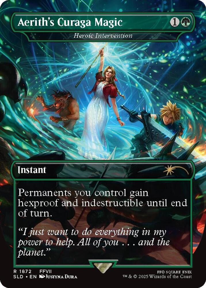 Aeriths Curaga Magic // Heroic Intervention 1872 (Secret Lair Drop Series)  - Borderless