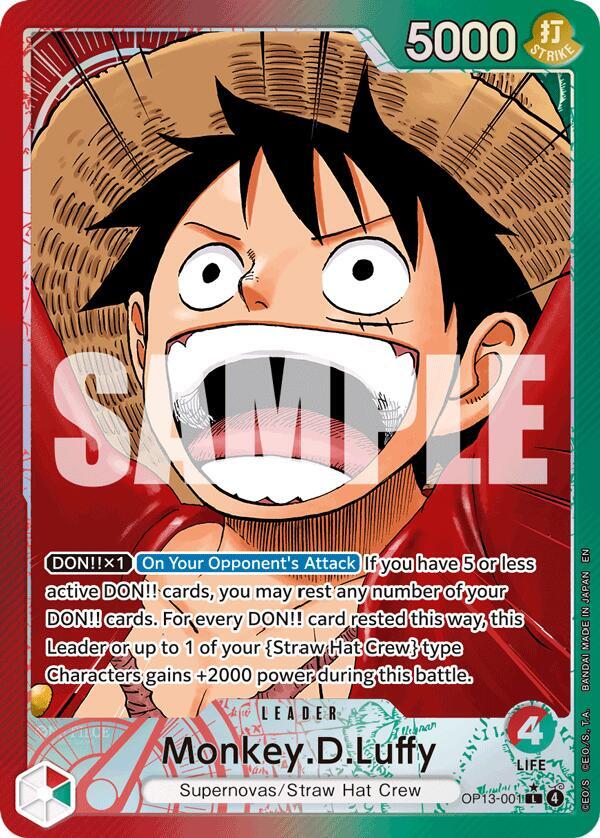 Monkey.D.Luffy OP13-001 (Carrying On His Will)  - Alternate Art Foil