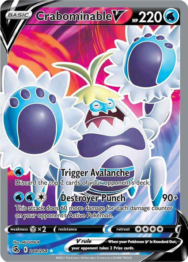 Crabominable V 248/264 (SWSH08: Fusion Strike)  - Holofoil