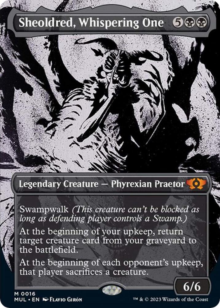 Sheoldred, Whispering One 16/65 (March of the Machine: Multiverse Legends)  - Borderless
