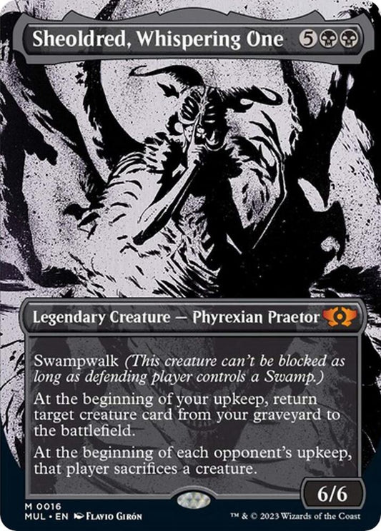 Sheoldred, Whispering One 16/65 (March of the Machine: Multiverse Legends)  - Borderless