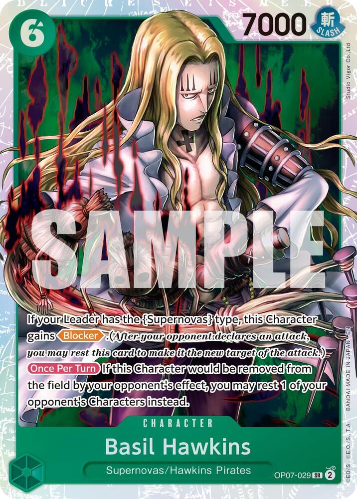Basil Hawkins (Reprint) OP07-029 (Premium Booster -The Best- Vol. 2)  - Foil