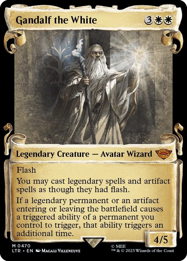 Gandalf the White 470 (Universes Beyond: The Lord of the Rings: Tales of Middle-earth)  - Showcase Scroll Foil