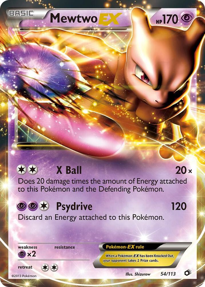 Mewtwo EX 54/113 (Legendary Treasures)  - Holofoil