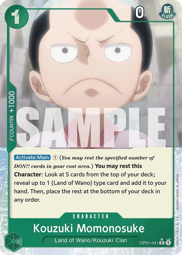 Kouzuki Momonosuke OP01-041 (Premium Booster -The Best-)  - Full Art Foil