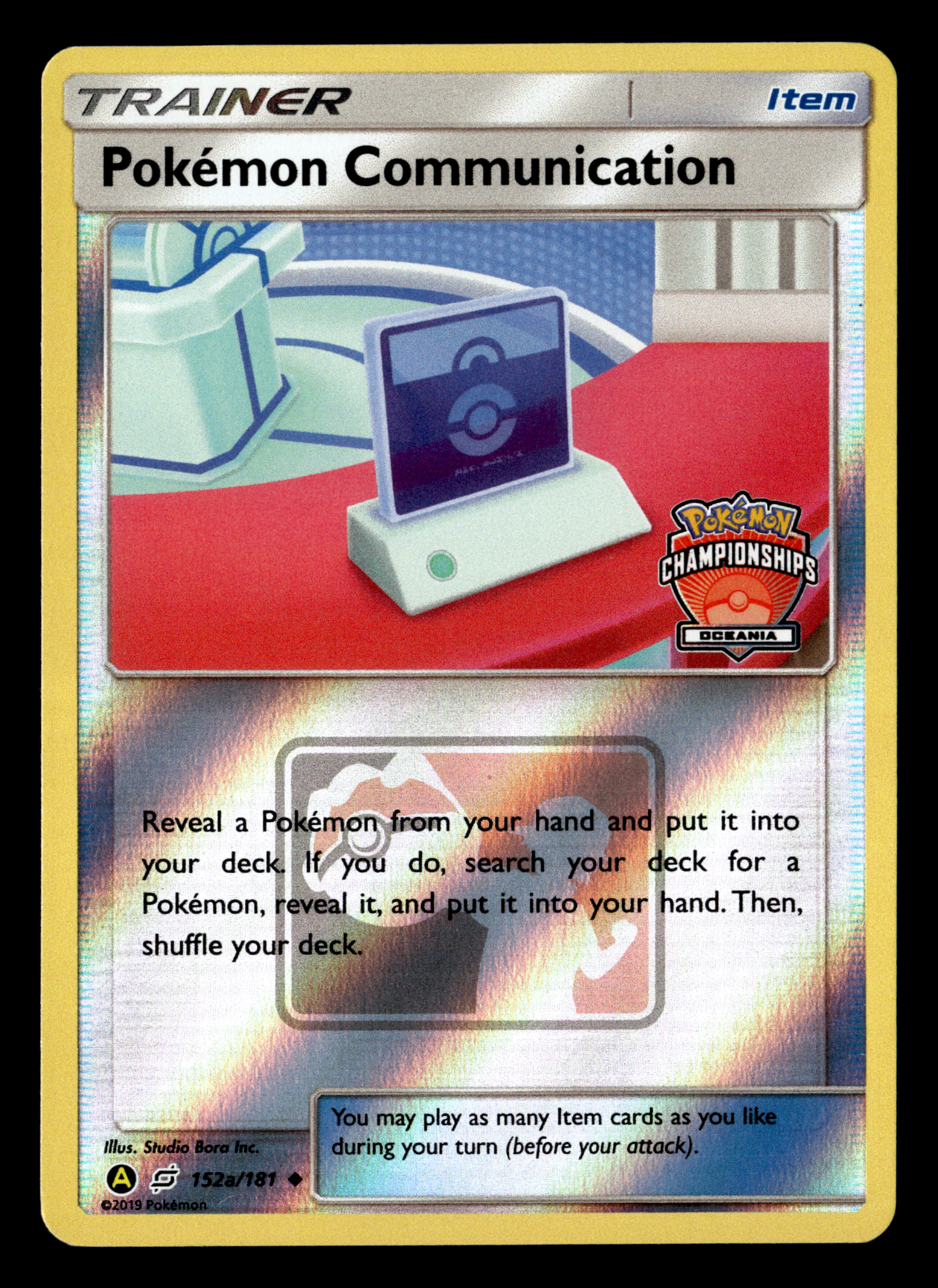 2019 Pokemon Championships Oceania Promo 152a/181 Pokemon Communicatio