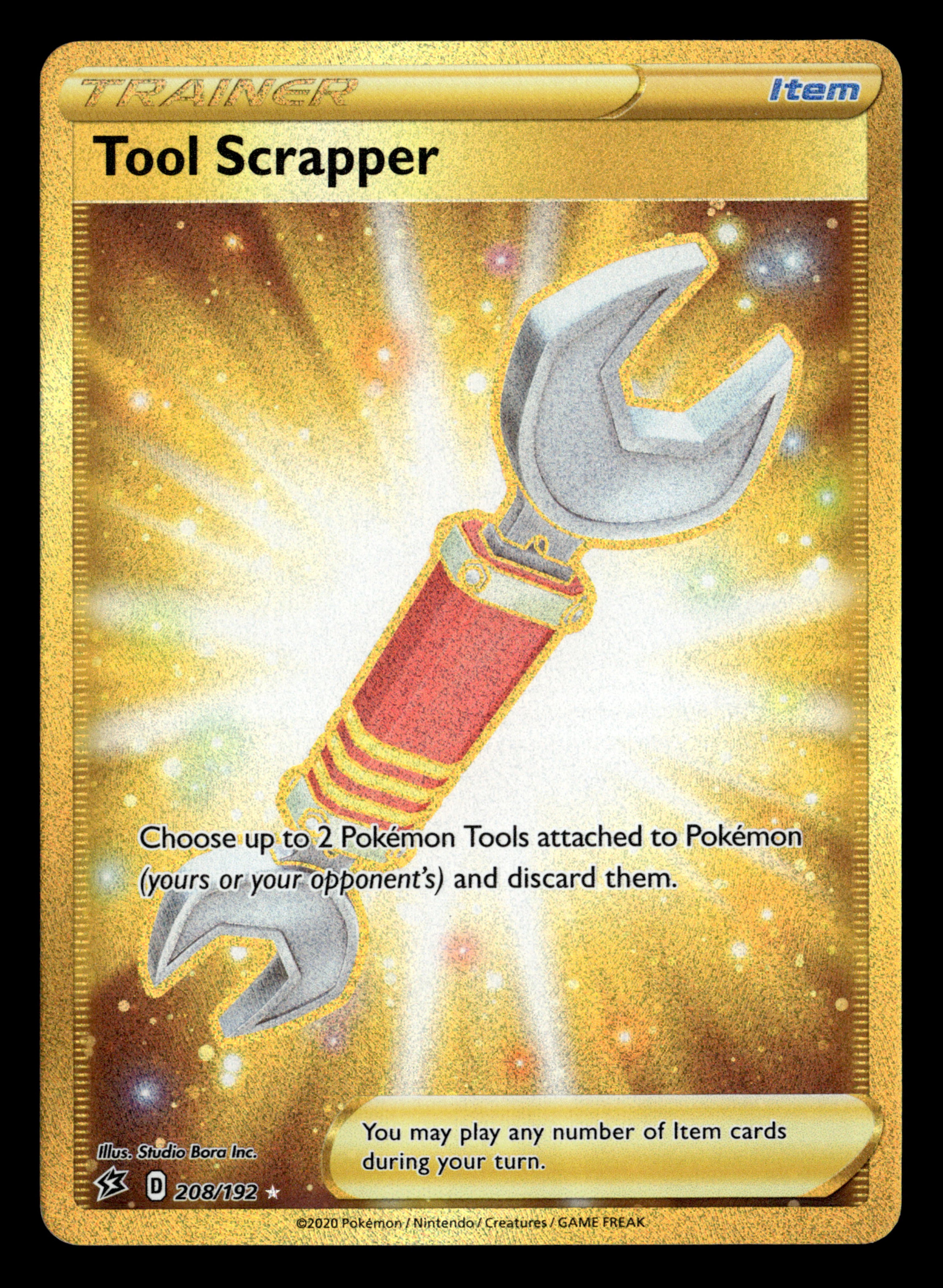 2020 Pokemon Rebel Clash 208/192 Tool Scrapper Hyper Rare