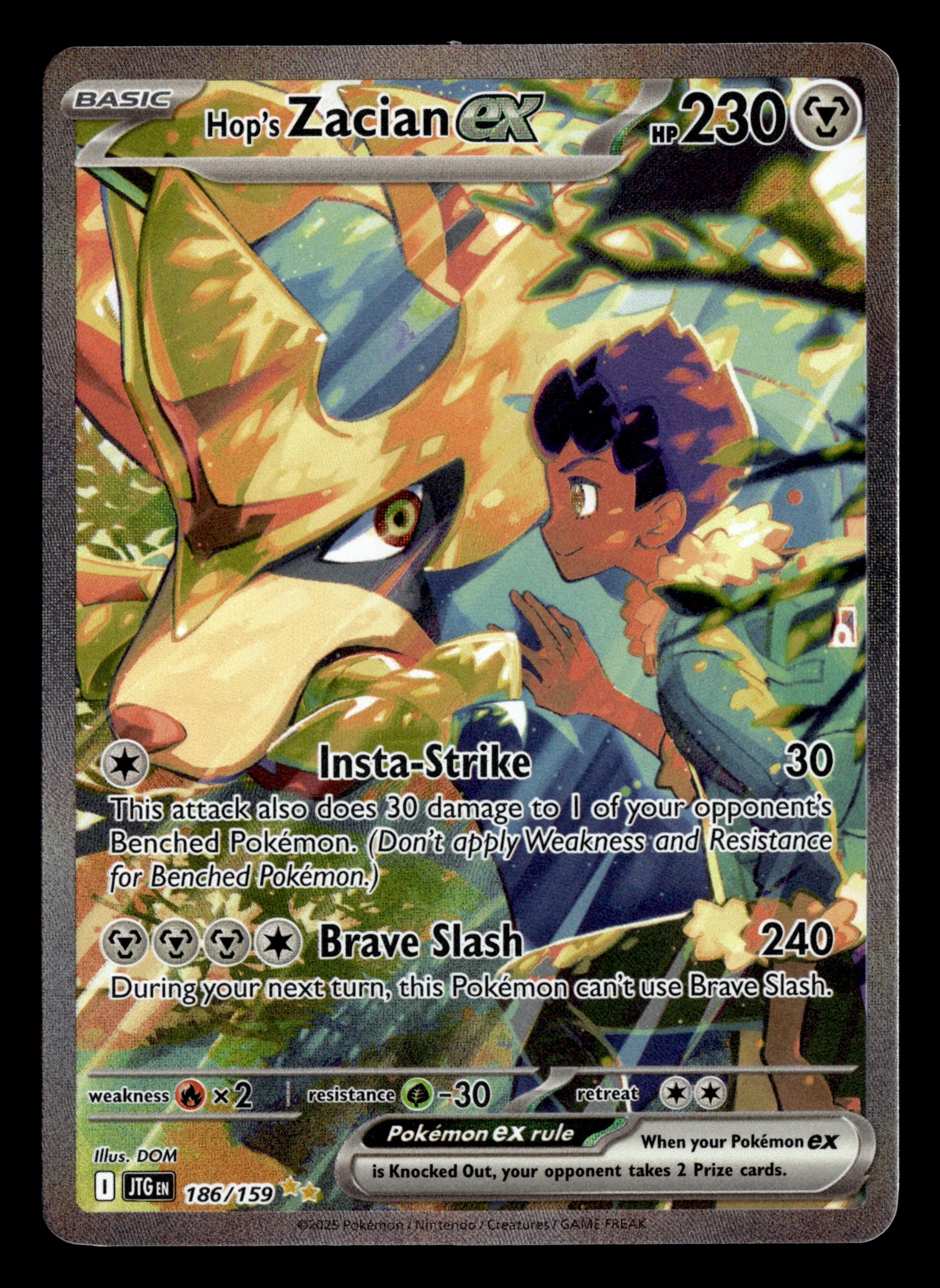 2025 Pokemon Journey Together 186/159 Hop's Zacian ex Special Illustra