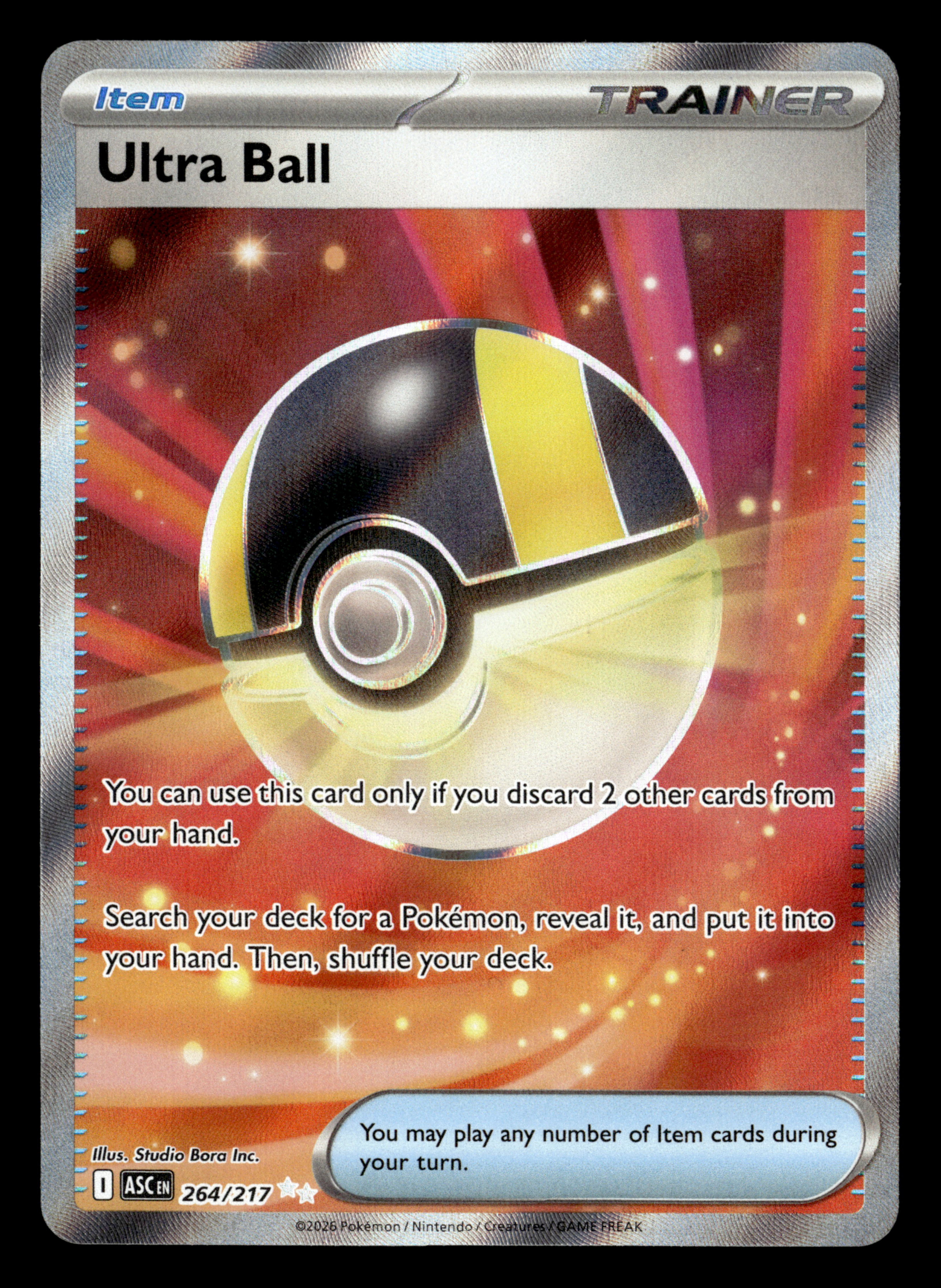 2026 Pokemon Ascended Heroes 264/217 Ultra Ball Full Art