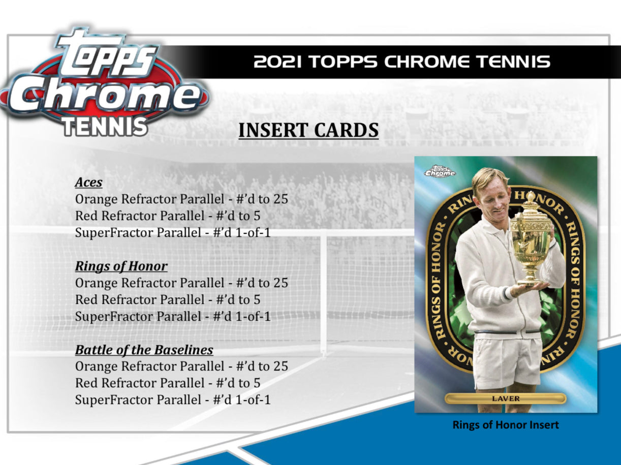 2021 Topps Chrome Tennis Lite Hobby Box