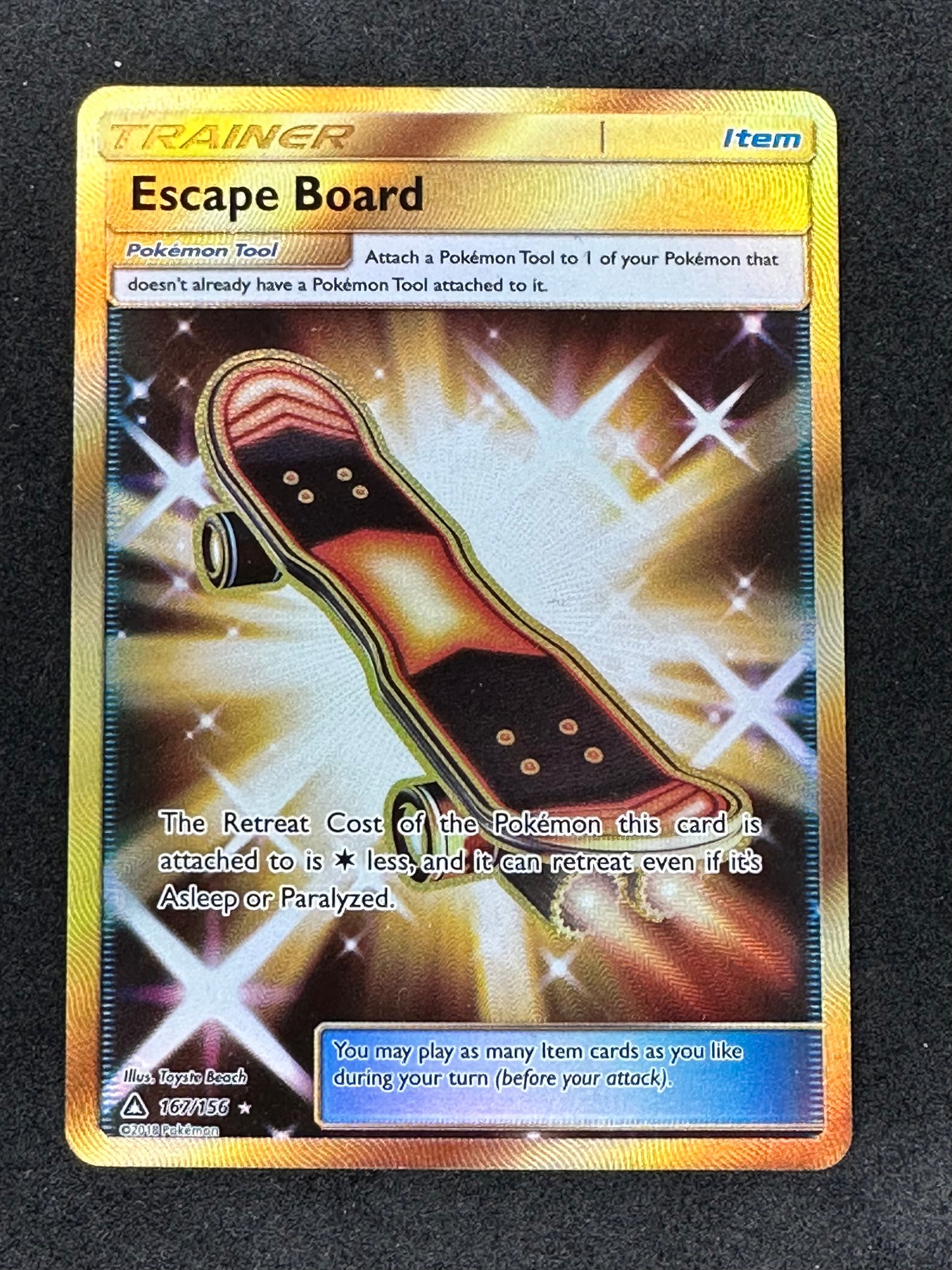 2018 Pokemon Ultra Prism 167/156 Escape Board Ultra Rare
