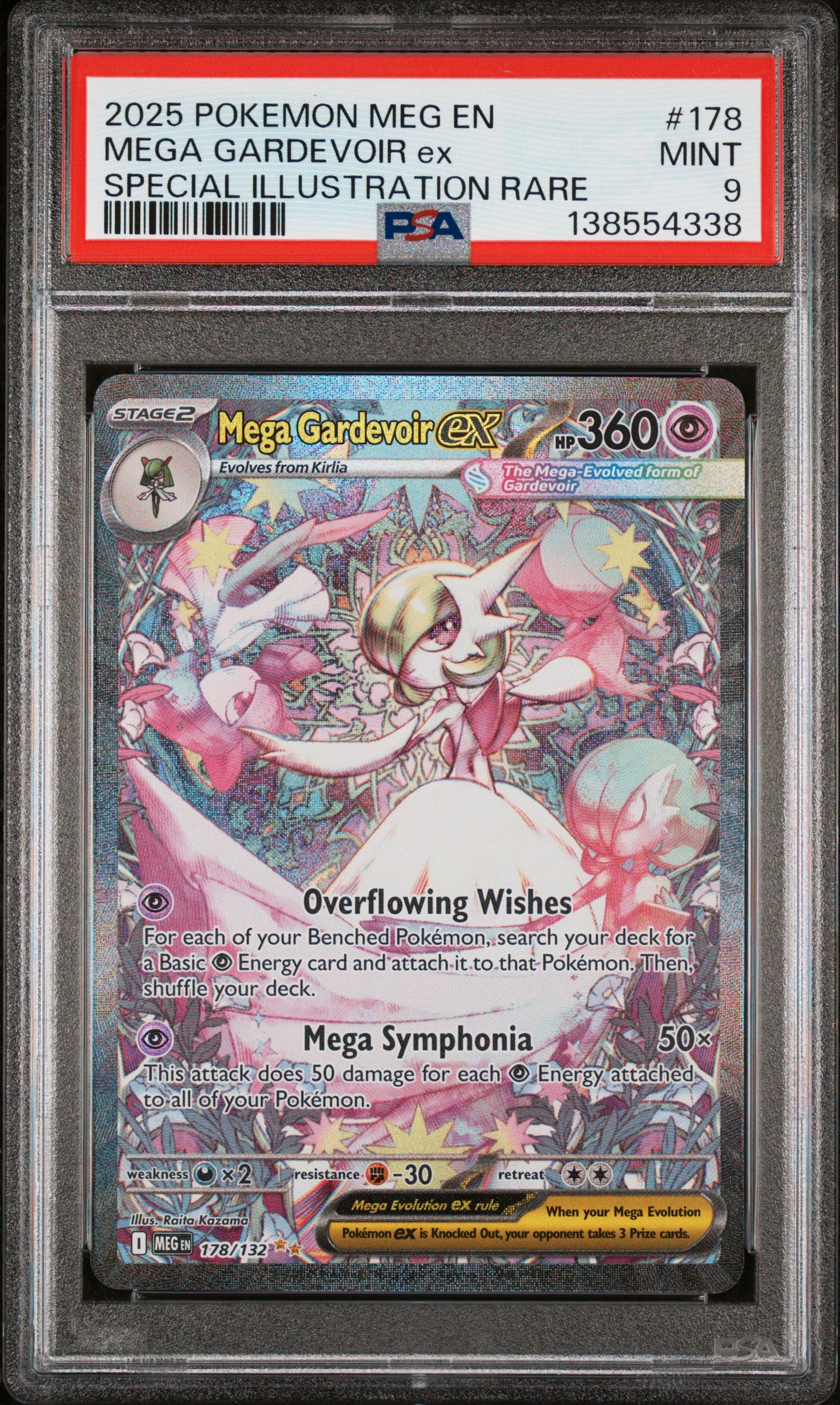 2025 Pokemon Pokemon Meg En-Mega Evolution 178/132 Mega Gardevoir Ex PSA 9
