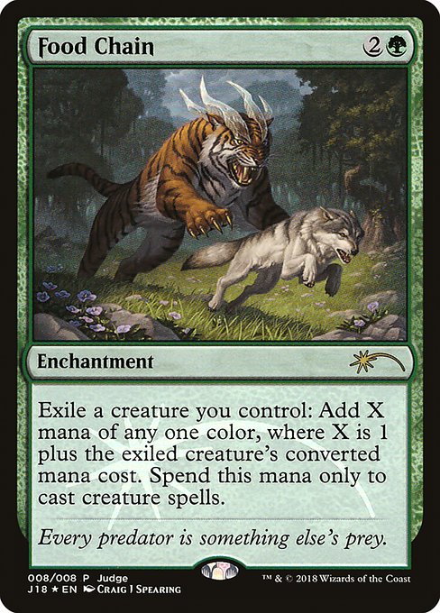 2018 MTG Magic Judge Gift Card 2018 008/008 Food Chain FOIL 2018 MTG Magic Judge Gift Card 2018 008/008 Food Chain FOIL