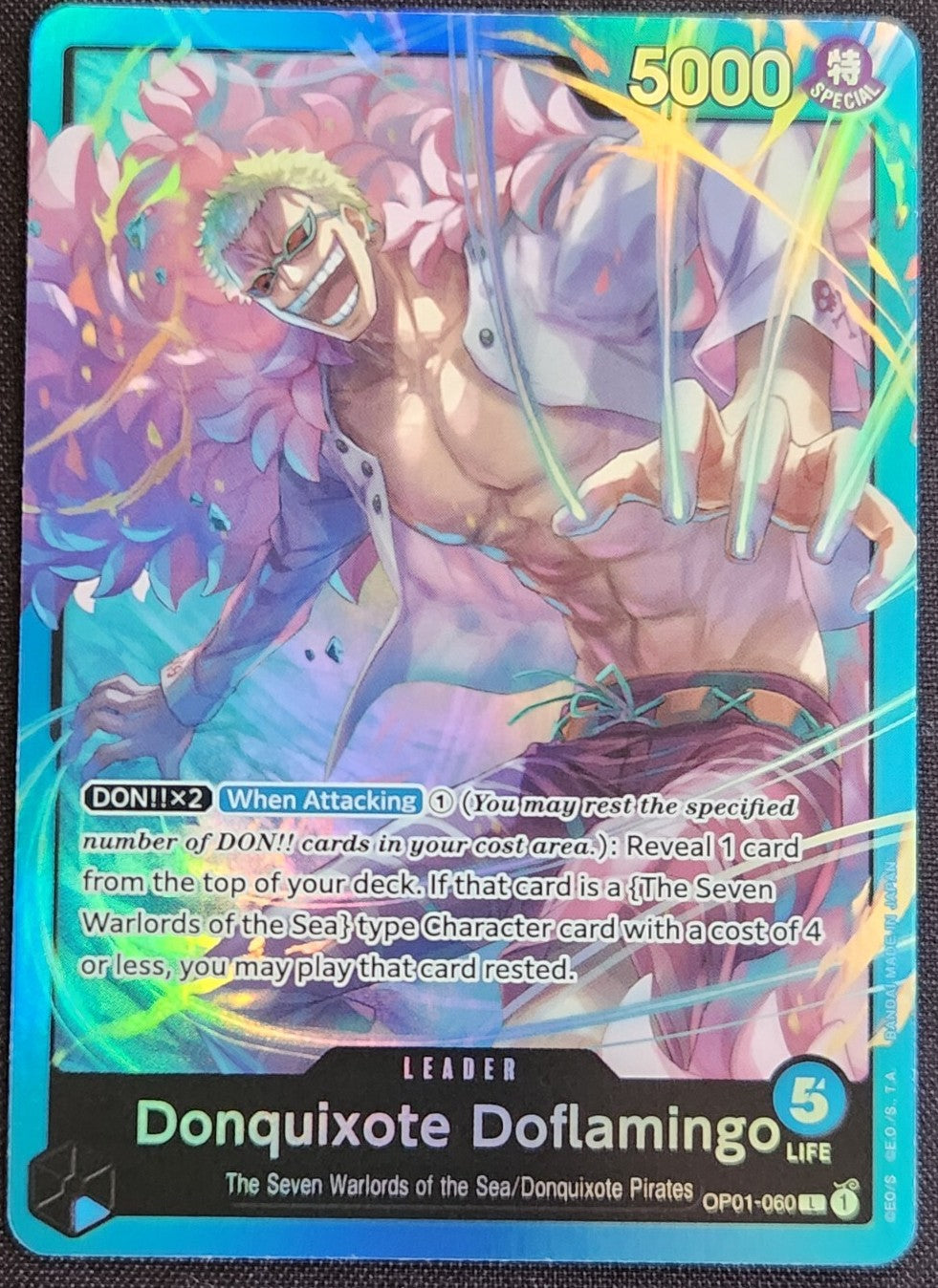 One Piece TCG OP01-060 Donquixote Doflamingo ST17 Alternative Art Lead One Piece TCG OP01-060 Donquixote Doflamingo ST17 Alternative Art Lead
