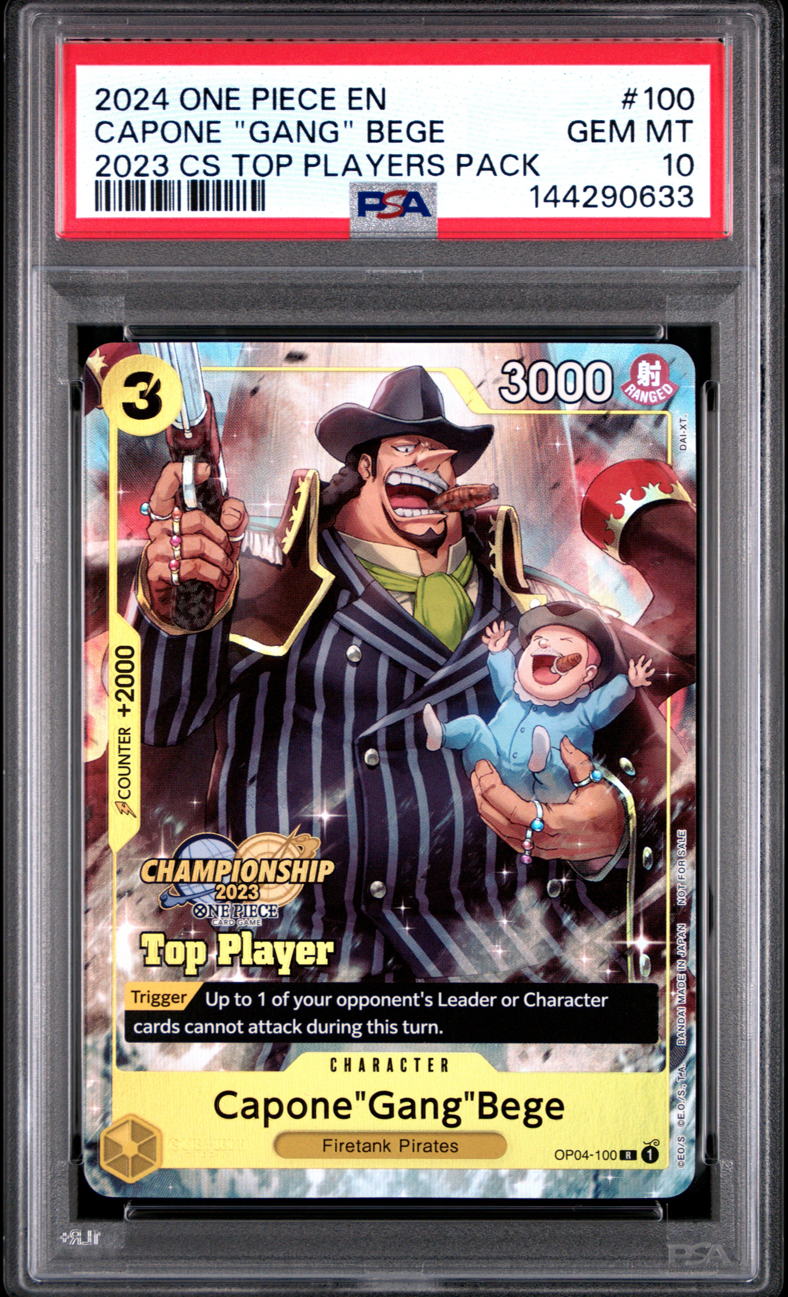 One Piece TCG One Piece Championship 2023 Top Players Pack 100 Capone "Gang" Beg