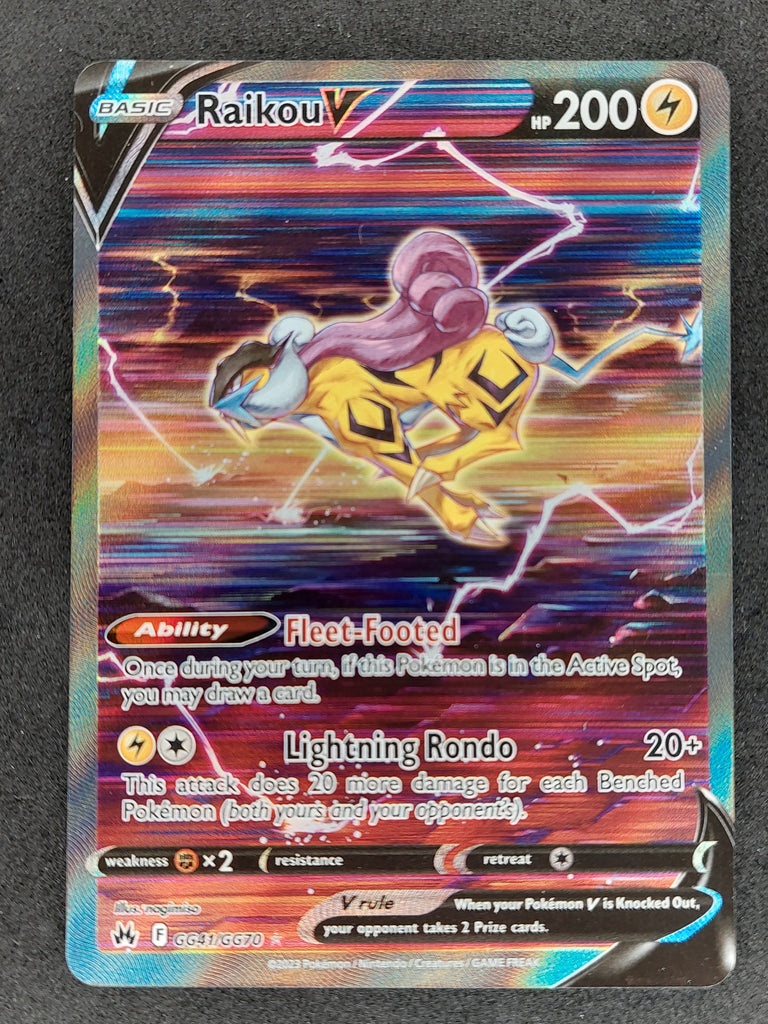 Pokemon Raikou V GG41 Crown Zenith Galarian Gallery Full Art English *IN  HAND*