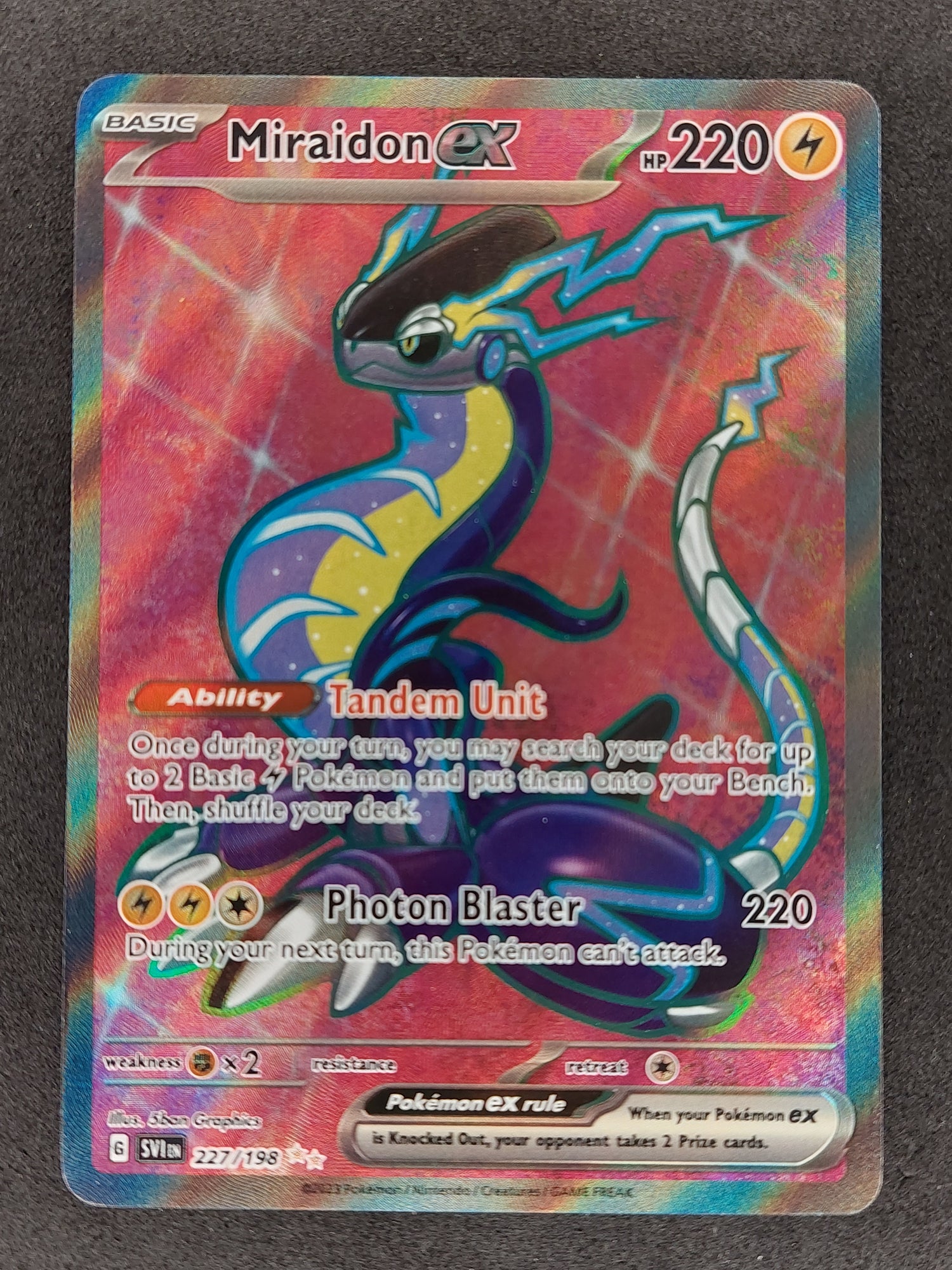 Pokemon - Miraidon EX - 244/198 - Secret Rare - Full Art - Scarlet&Violet  -NM/M